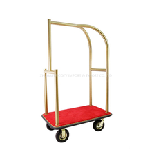 Carro multifuncional del equipaje de la mitad de la jaula de pájaros del conserje del pasillo del hotel