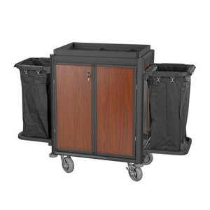 Carretilla de servicio de mucama de aluminio para hotel de buena calidad