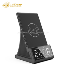 Despertador de sobremesa moderno para hotel de cabecera X7 LED Digital Bluetooth con carga inalámbrica QI