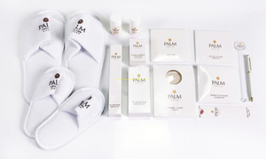 Conjunto de artículos de tocador de suministros de hotel PALM económicos personalizados